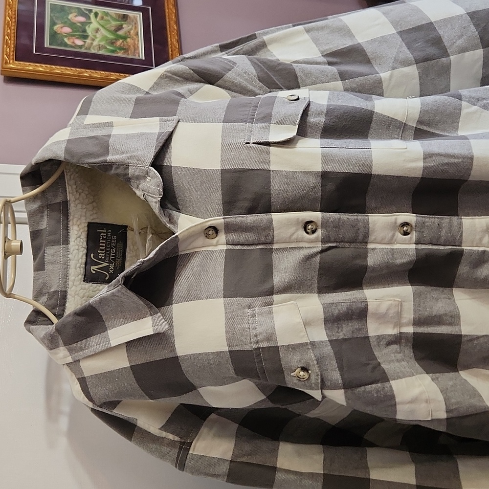 Grey Plaid Sherpa Lined Shacket Jacket NWT Women's XXL